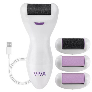 Spa Sciences Viva Deluxe Pedi Extra Coarse  Fine Pedicure Electronic Foot Smoother with cord on white background
